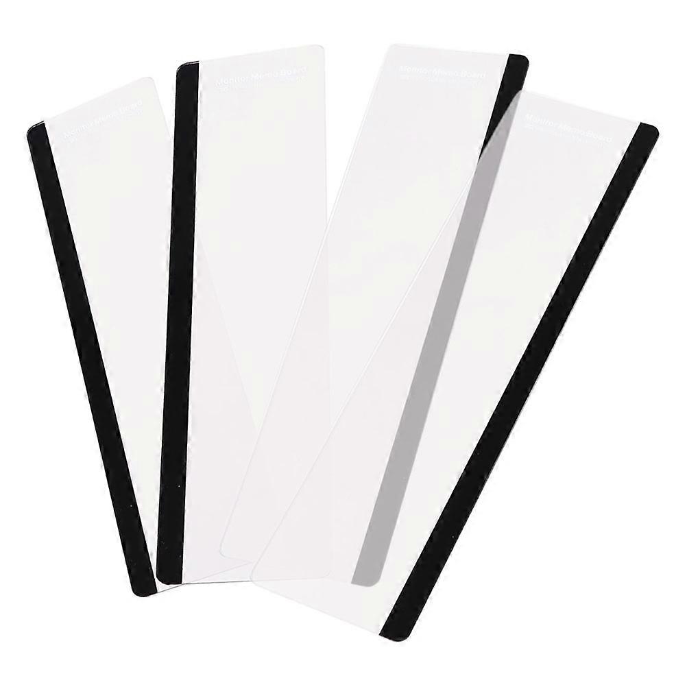 4pcs Multifunction Transparent Memo Board for Computer Side Panel Creative Office Home Desktop