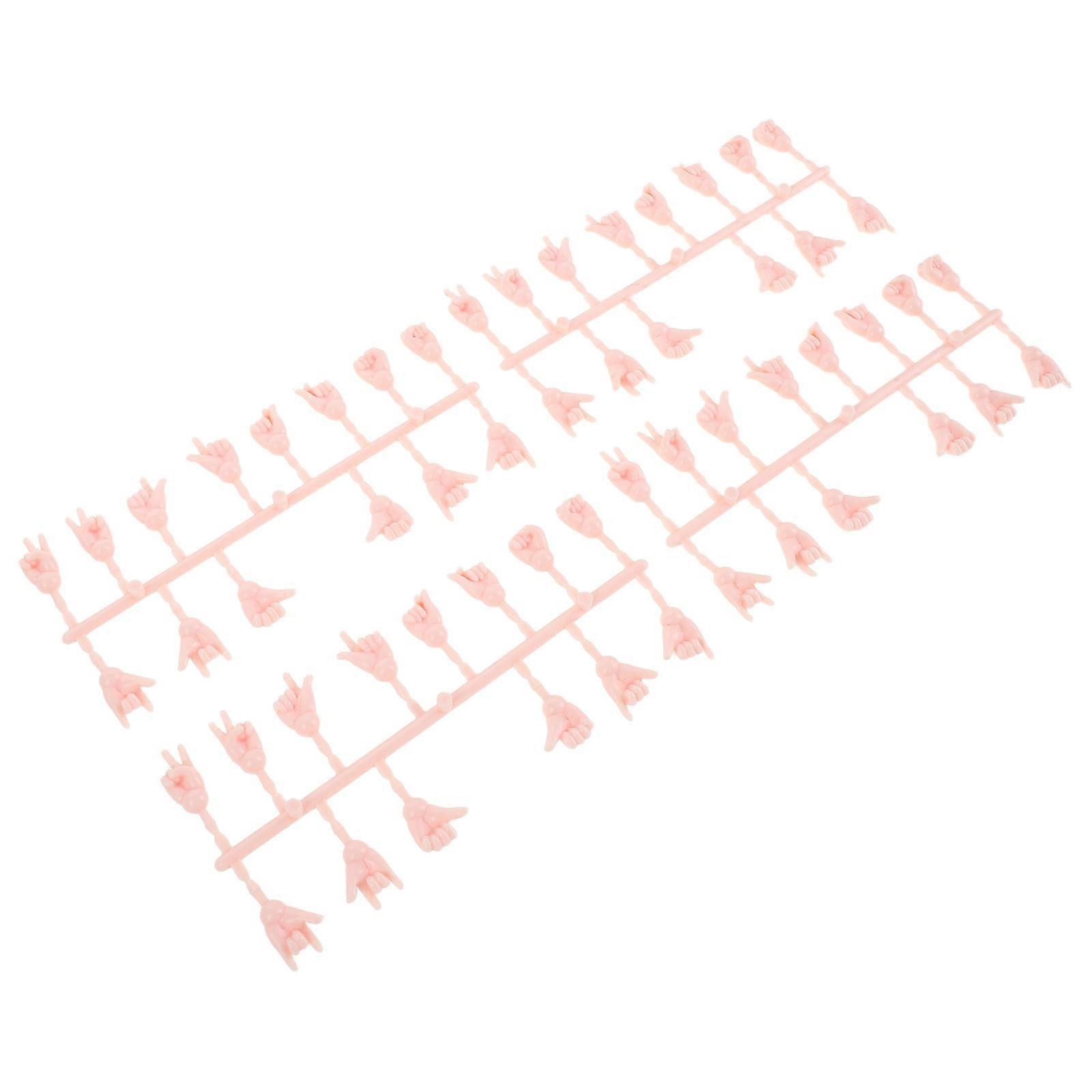 Realistic Doll Hands Plastic Mini Doll Hands for Crafts 4Sets