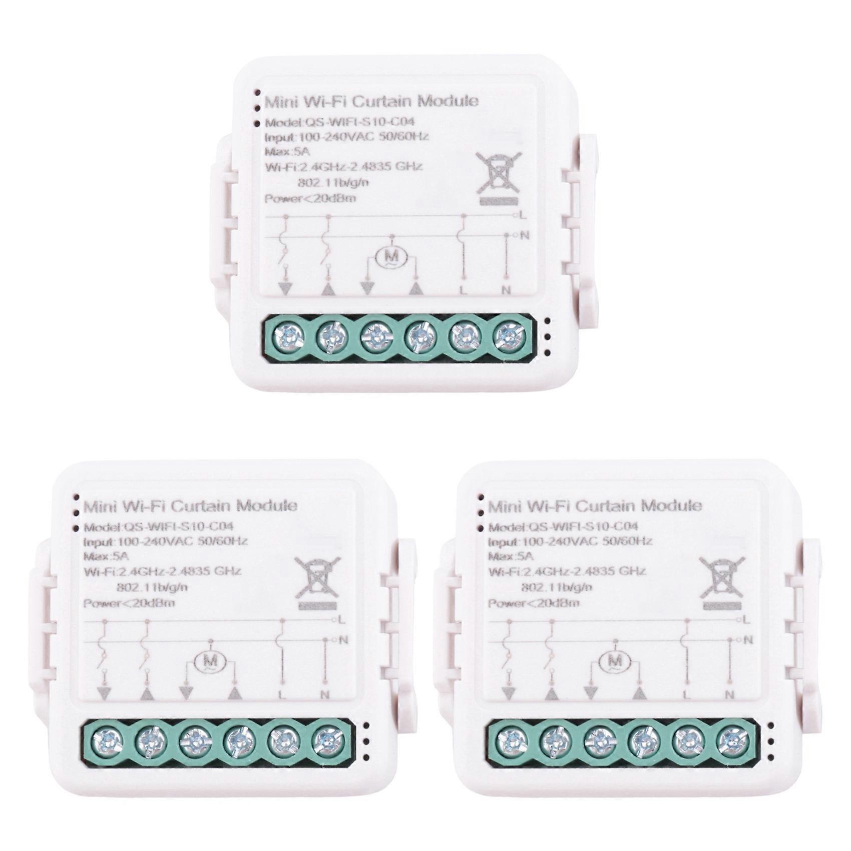 3X Tuya Smart WiFi Curtain Switch Module for Roller Shutter Electric Motor Smart Life APP Remote Control