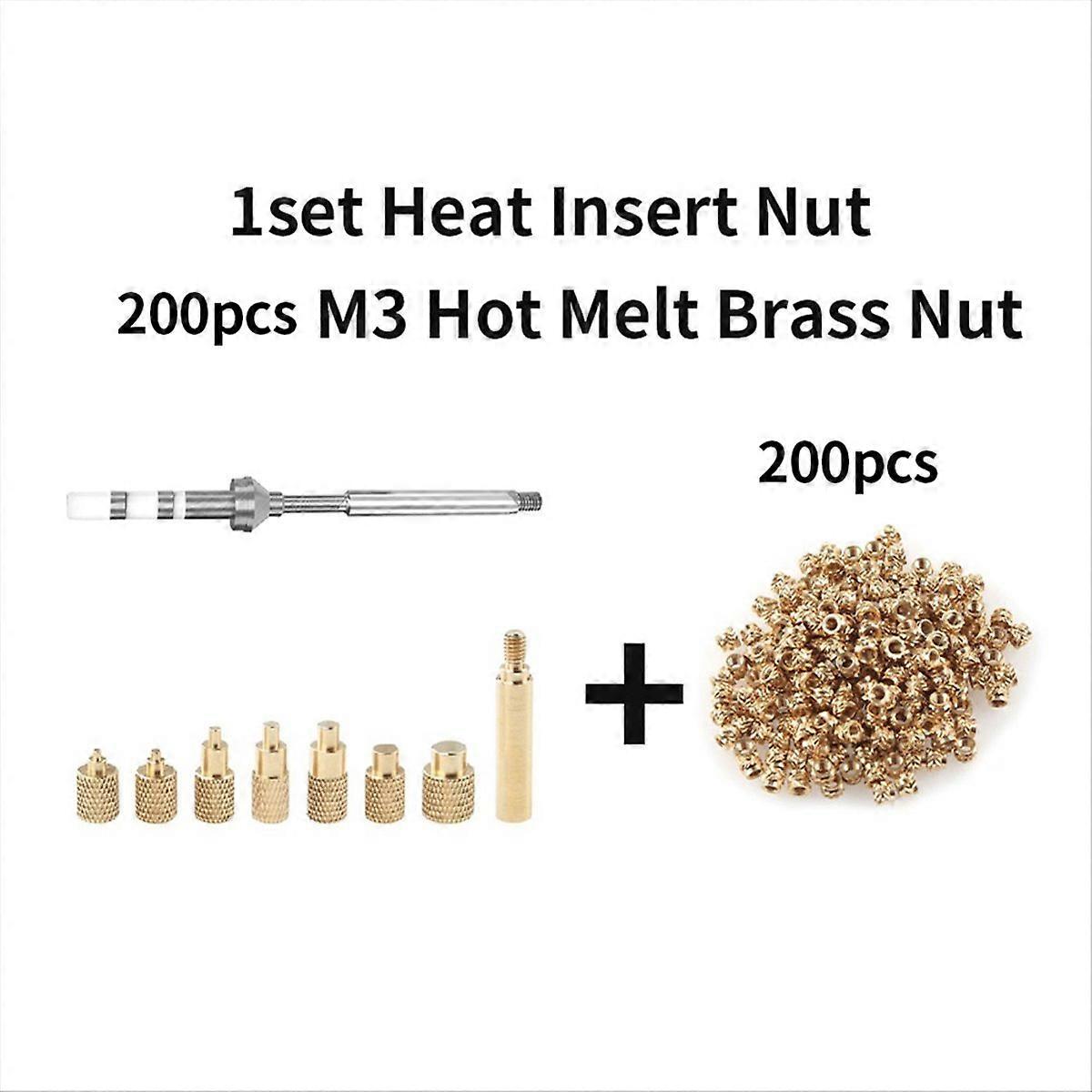 Heat Insert Nut Iron Tip TS100 M2-M8 Brass Hot Melt Insert M3 Nut Kit