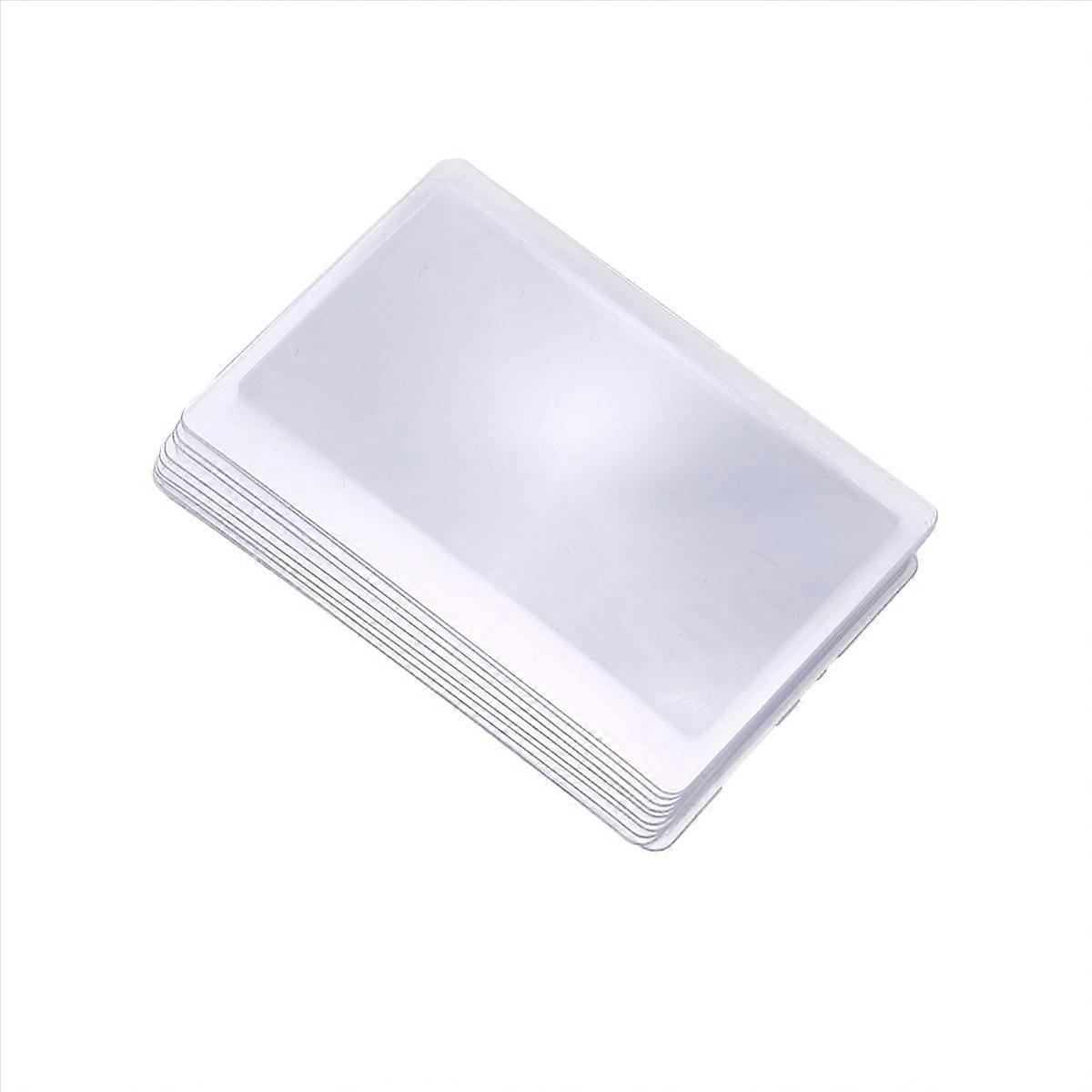 10x pocket magnifier / magnifying glass map / magnifying glass / reading assistance Credit card format 3 times zoom transparent