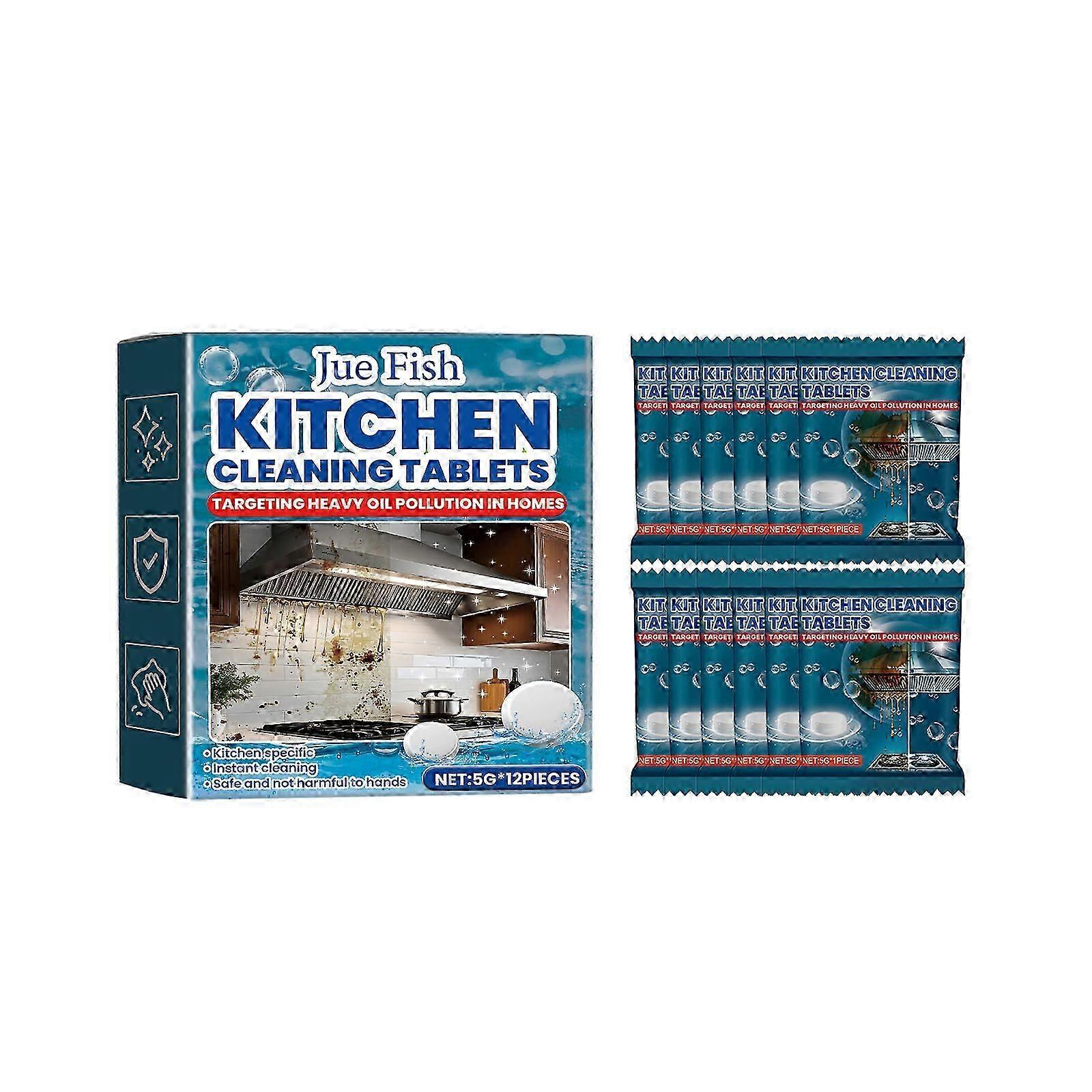 kitchen Heavy Oil cleaning effervescent tablets contain lauryl polyether-7, sodium lauryl polyether sulfate