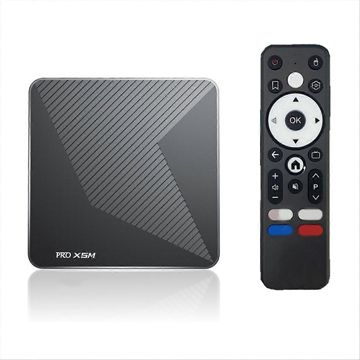 X5M Android 14 TV Box Voice Control 4K 60fps Amlogic S905X5M CPU HDR 8k 2.4G 5G Wifi6 BT5.0 1000M Lan Support 3D (UK)