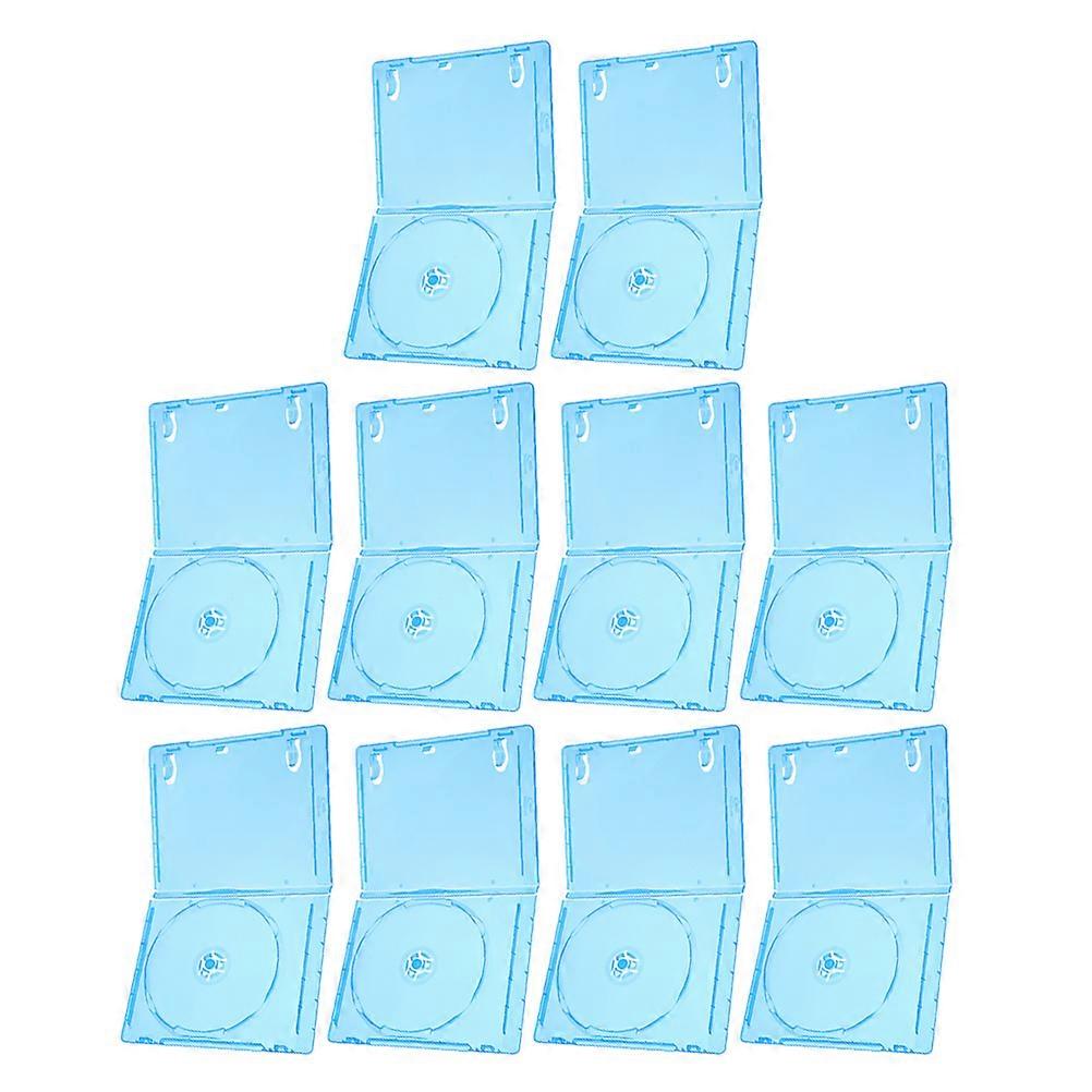 Disc Wrapping Case for Storage 10Pcs Durable Sky-Blue Translucent Cd Wrapping Cases