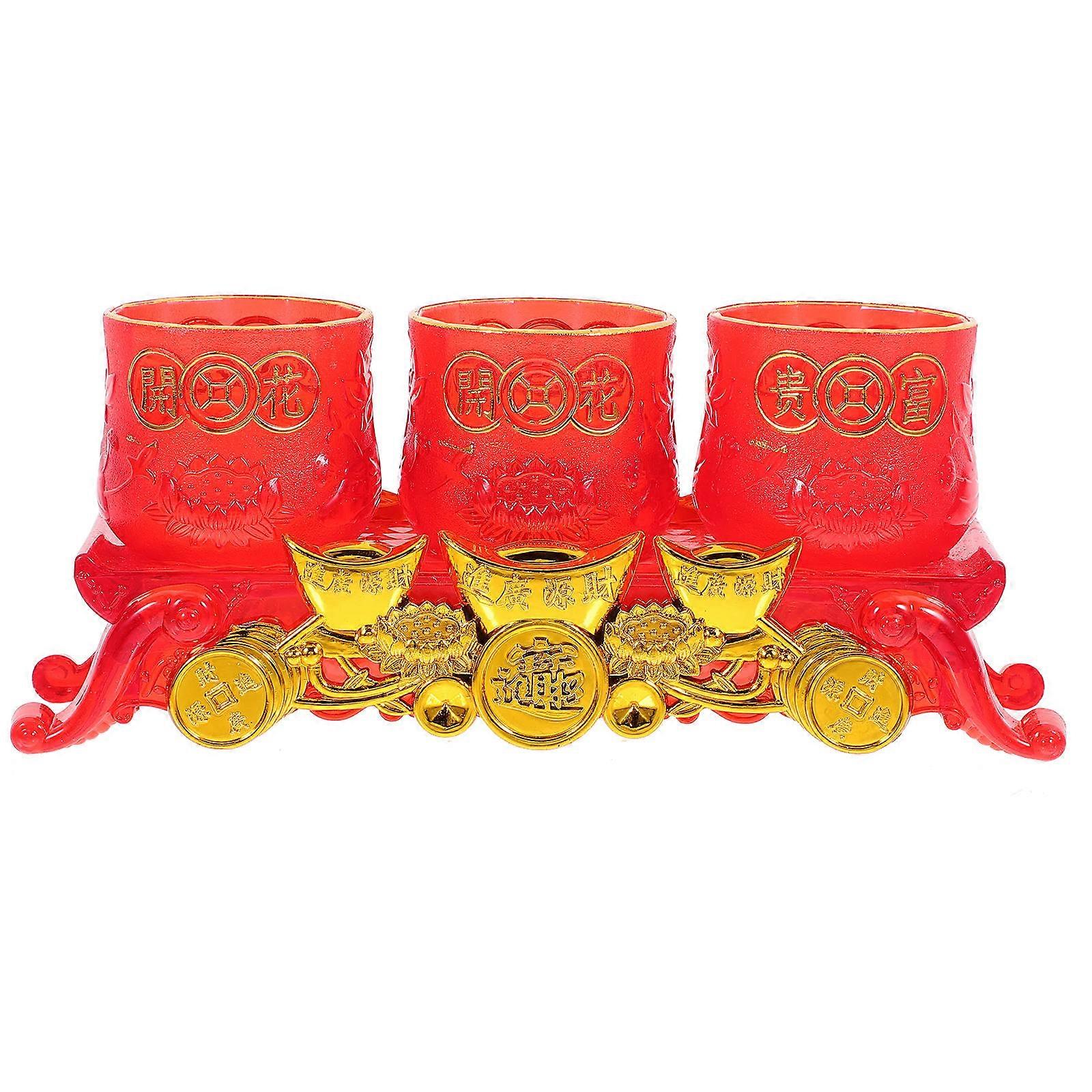 Offering Goblet with Base for Temple Rituals 1Set Buddhist Cup