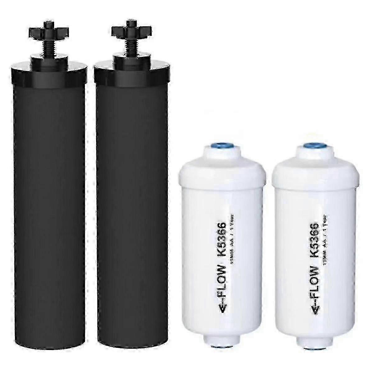 Replacement For 2 And 2 Fluoride Water Filter Compatible With Black Gravity Water Filtering System