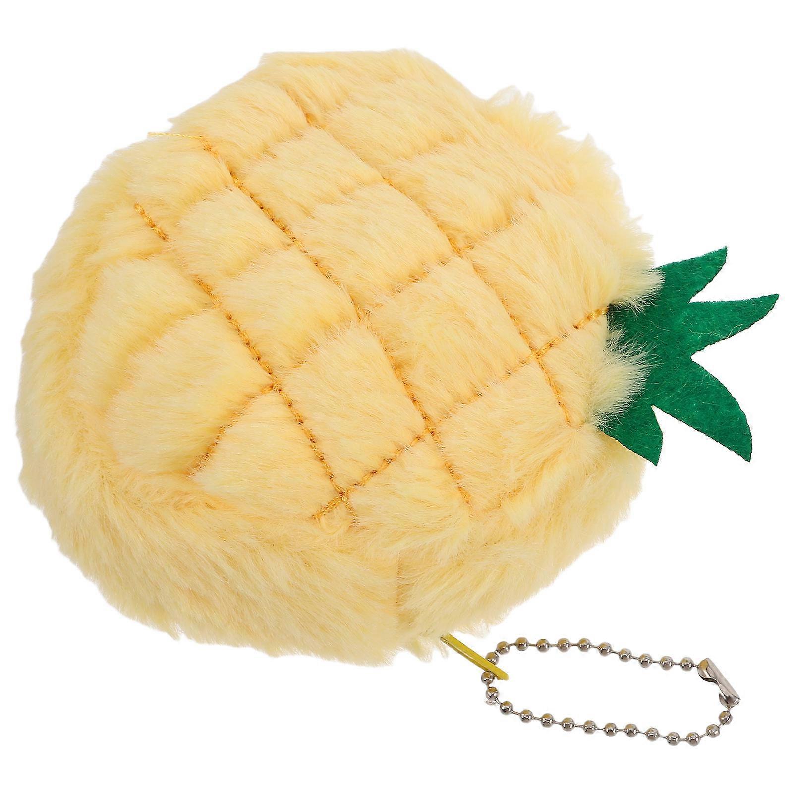 Creative Pineapple Plush Coin Purse for Storage Use with Backpack Hanger