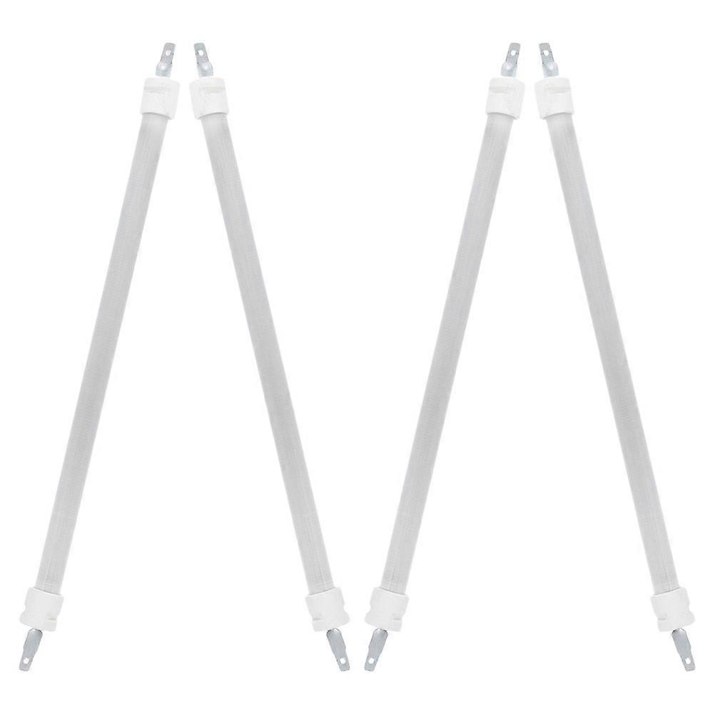 Electric Heater Quartz Tube Replacement Heating Element 4Pcs White Tubes