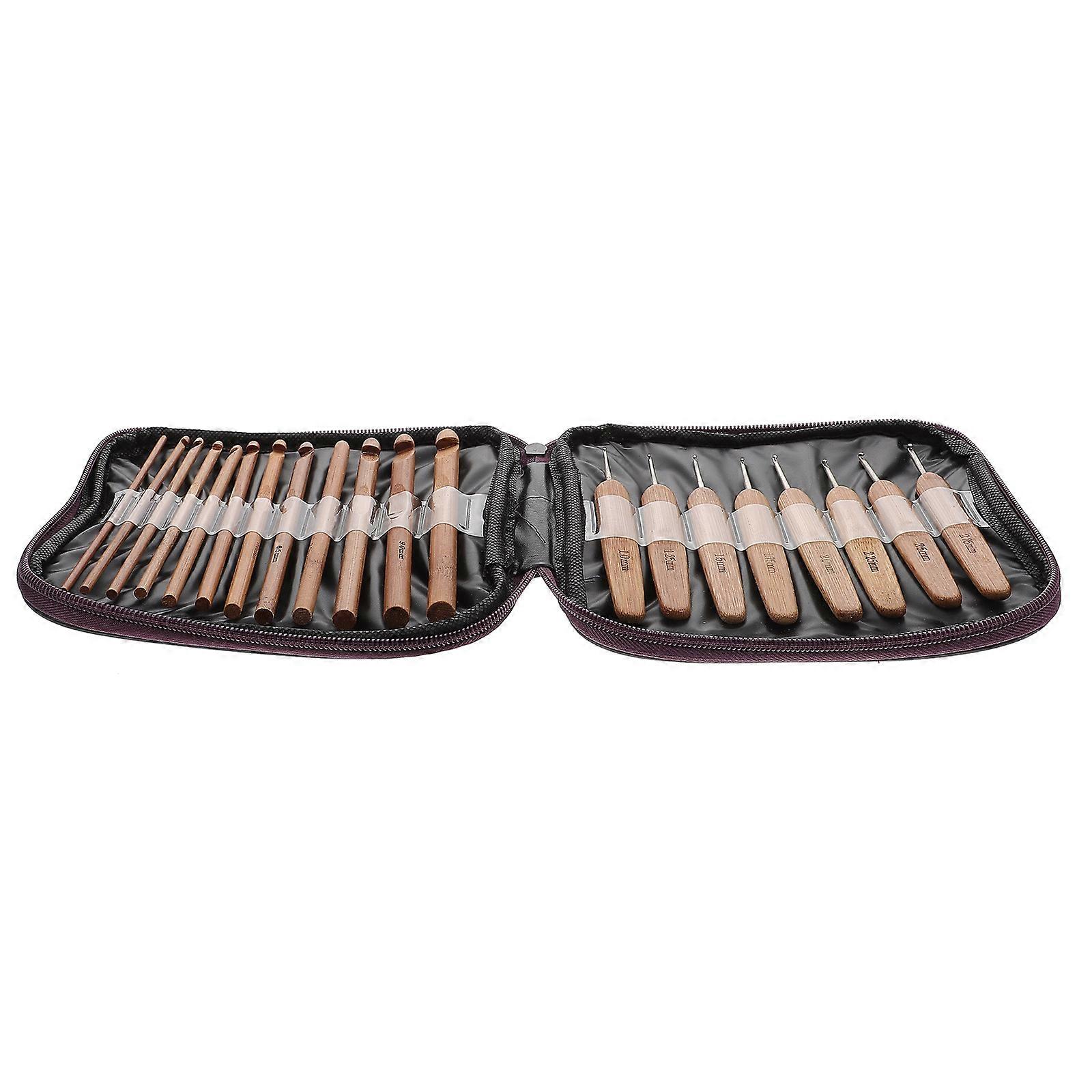 Knitting Crochet Hook Set for DIY Handcraft Using Wooden Material 2Sets