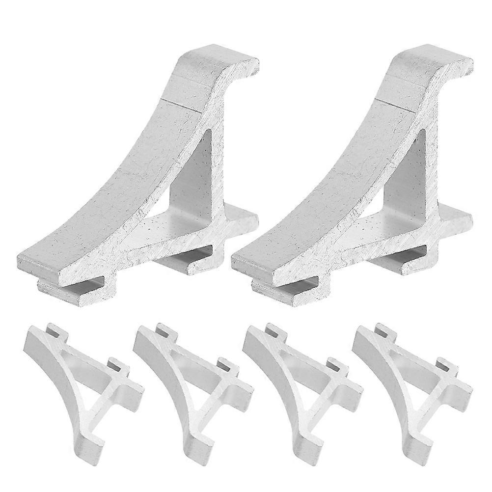 Refrigerator Shelf Clips Aluminum for Cooler Shelf Support 24Pcs Silver