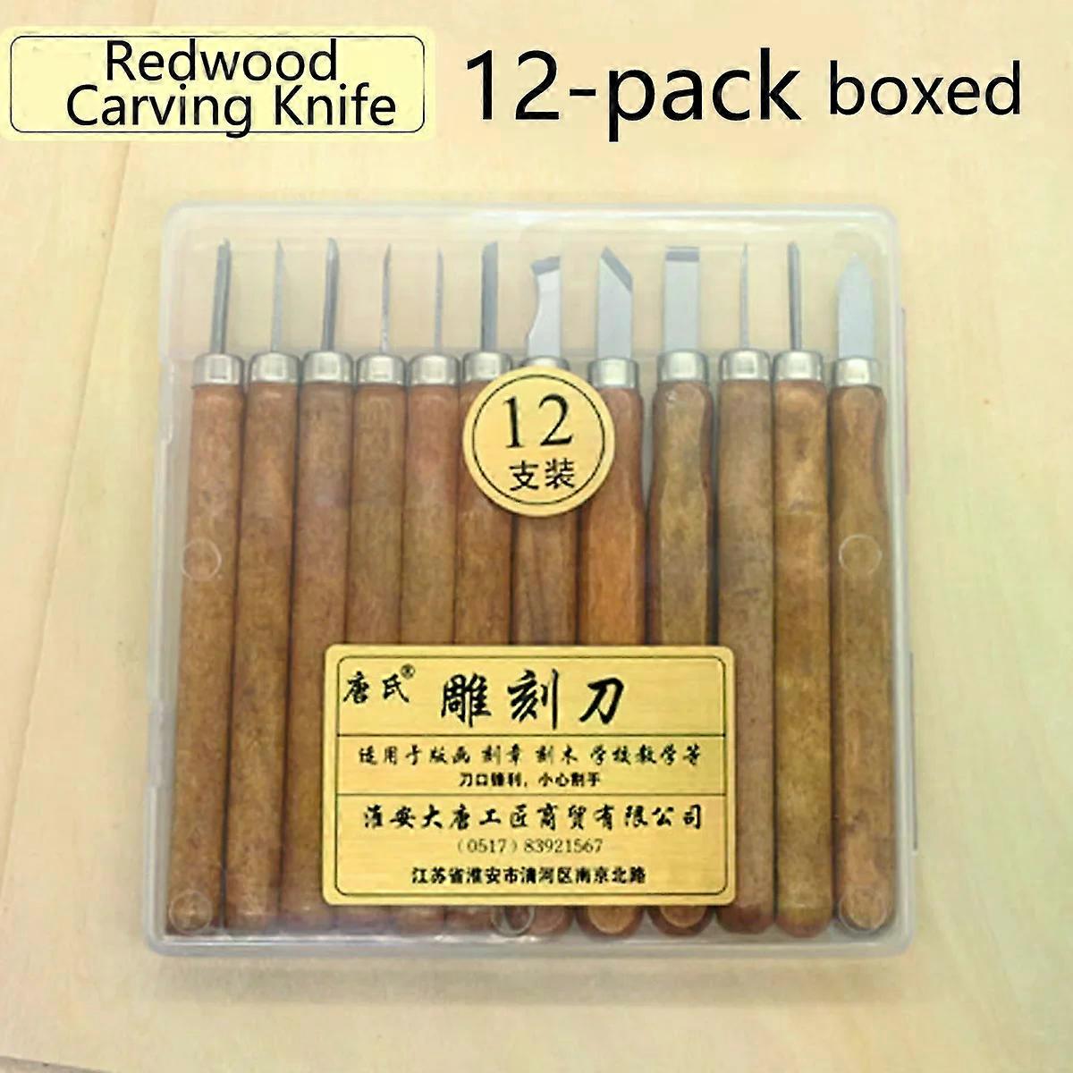12pcs/set Wood Handle Wood Carving Chisel Scalpel Tools Set Cutter Wood Carving Knife Set Hand Tool Kit