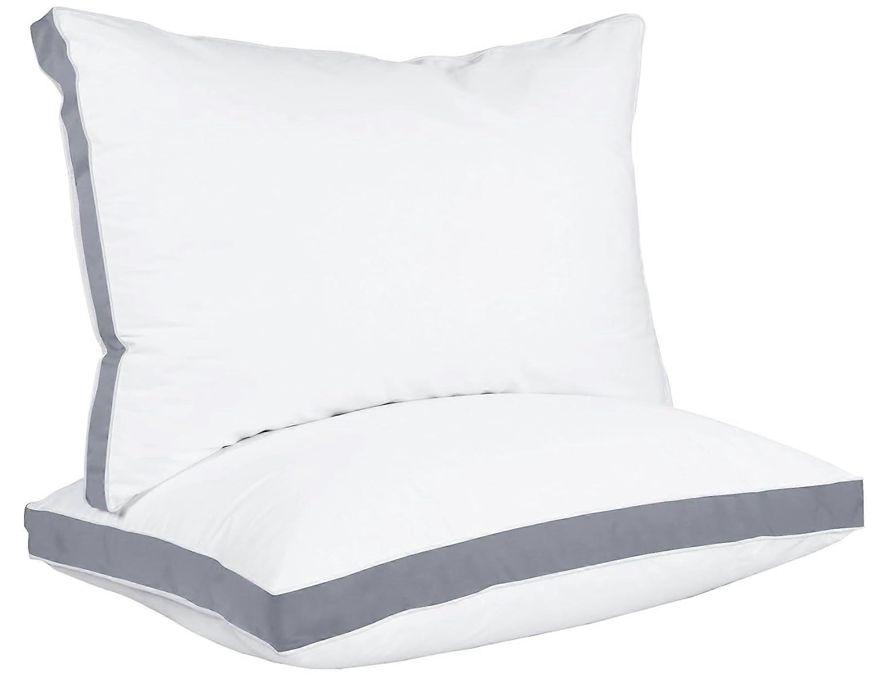 Queen Size Bed Pillows Set of 2, Cooling Hotel Quality with Gusseted Support for All Sleepers