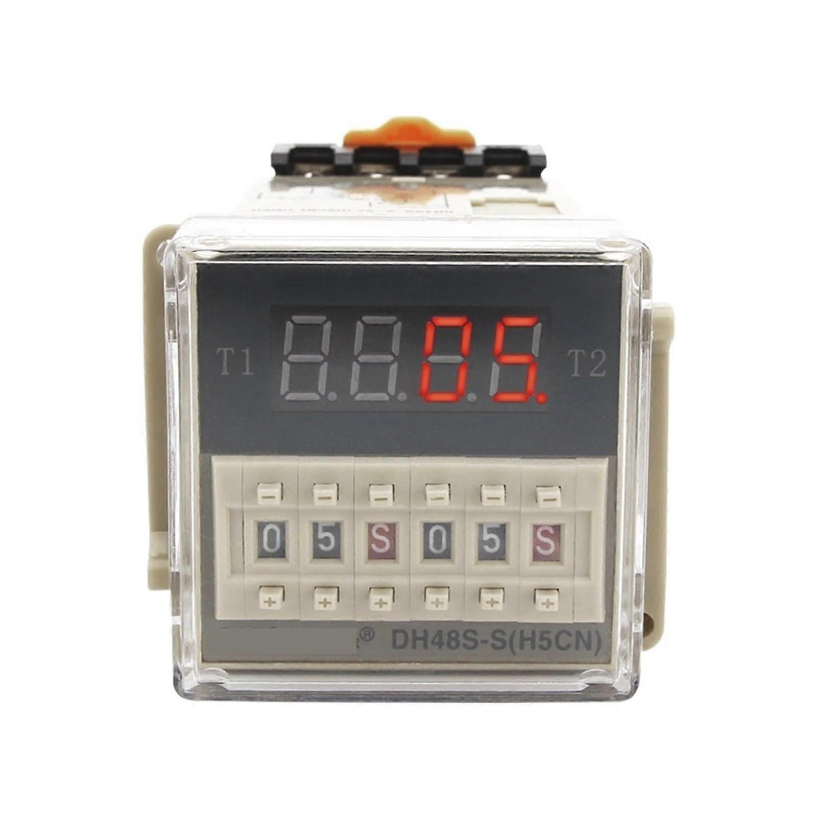 Digital Time Relay 220V Compatible with DH48S2ZH, Adjustable Cycle Timer Switch with Power Failure Memory