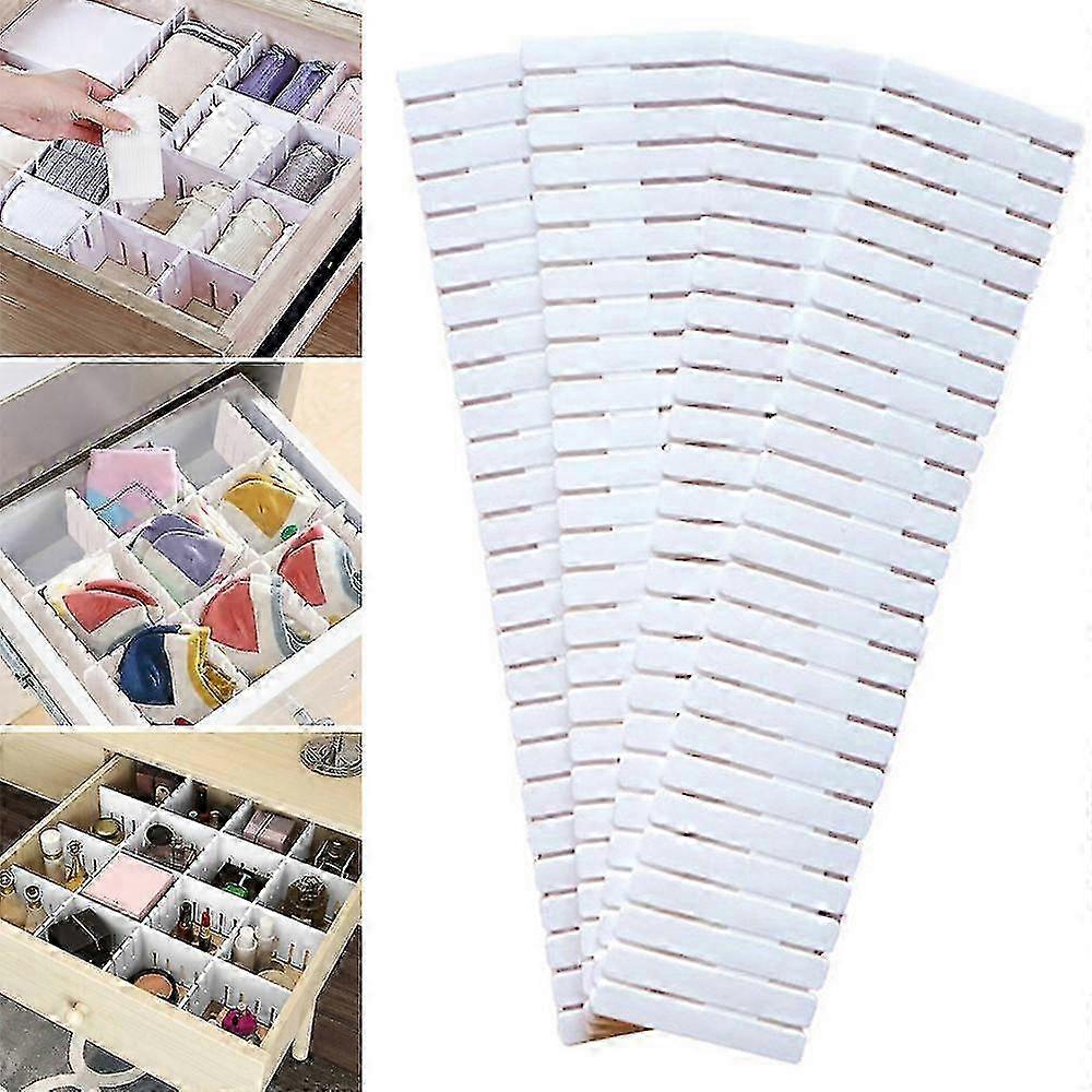 4/8/12pcs Adjustable Drawer Storage Divider Separators Socks Underwear Trinkets Holder Organiser