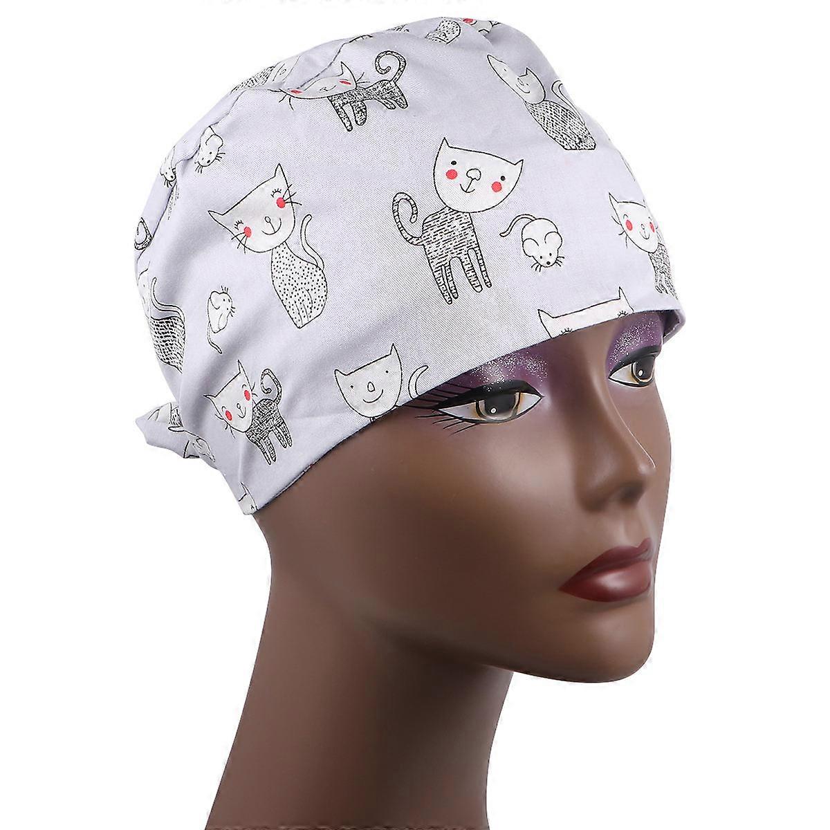 Kitchen Cap Cotton Working Hat for Wearing Oil Proof Pink Head Protector