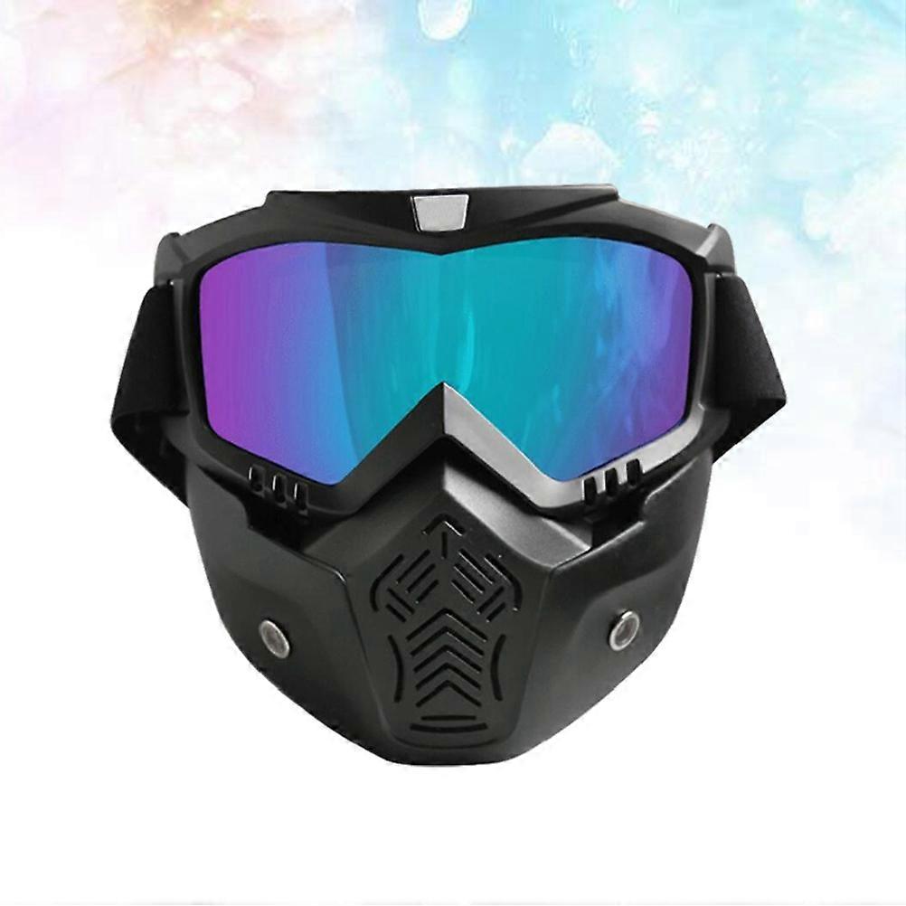 Goggles for Wearing Use Motorcycle Face Mask Matte Black