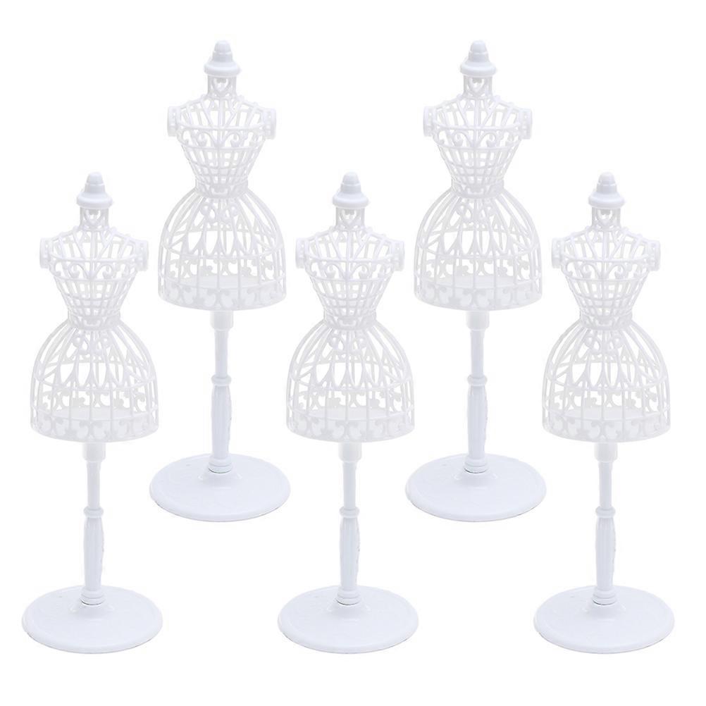 Mini Mannequin Clothes Model Rack for Displaying Clothes 12Pcs White Hollow Design