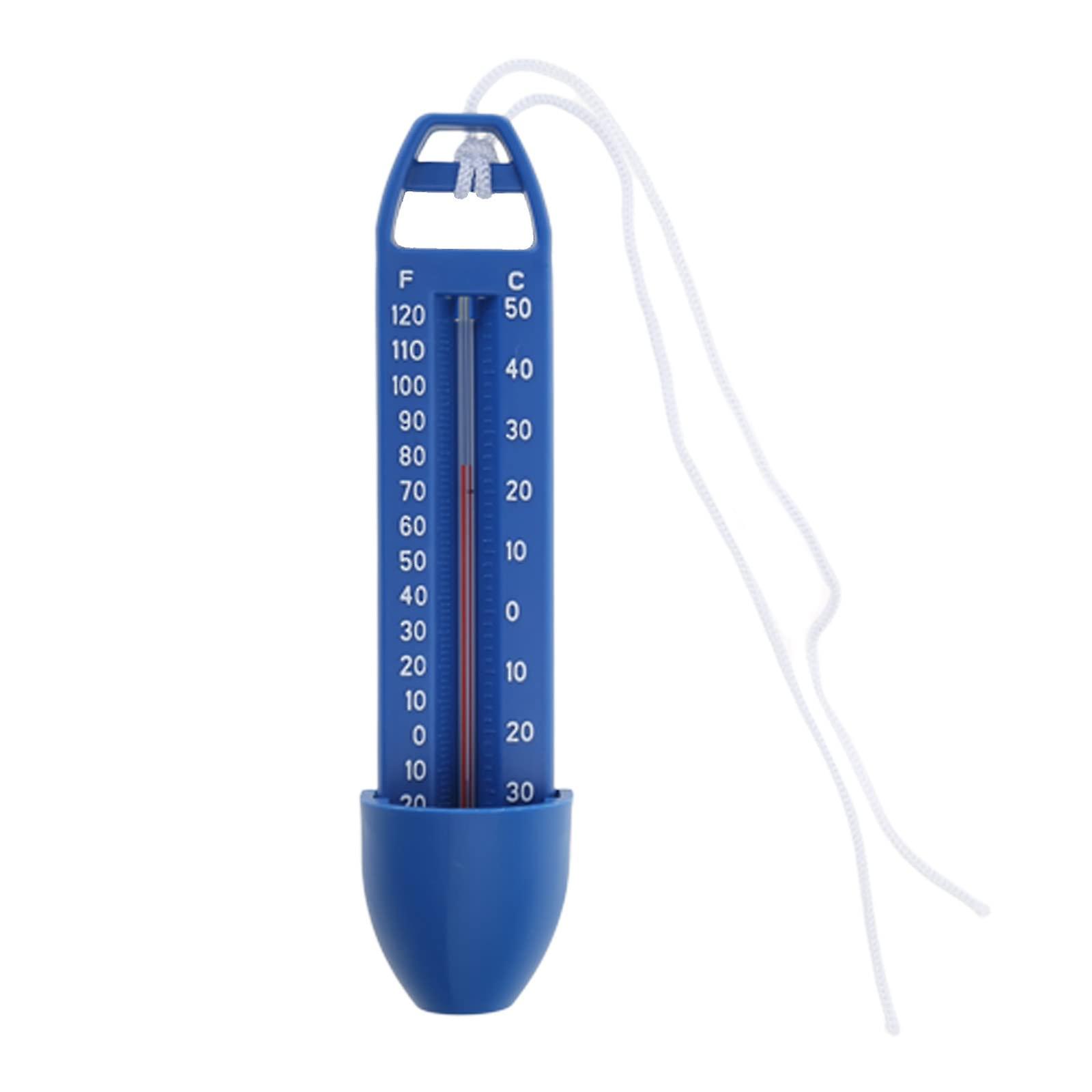 Floating Pool Thermometer Easy Read Dual Scale Shatter Resistant with Tie Rope for Pools and Spas