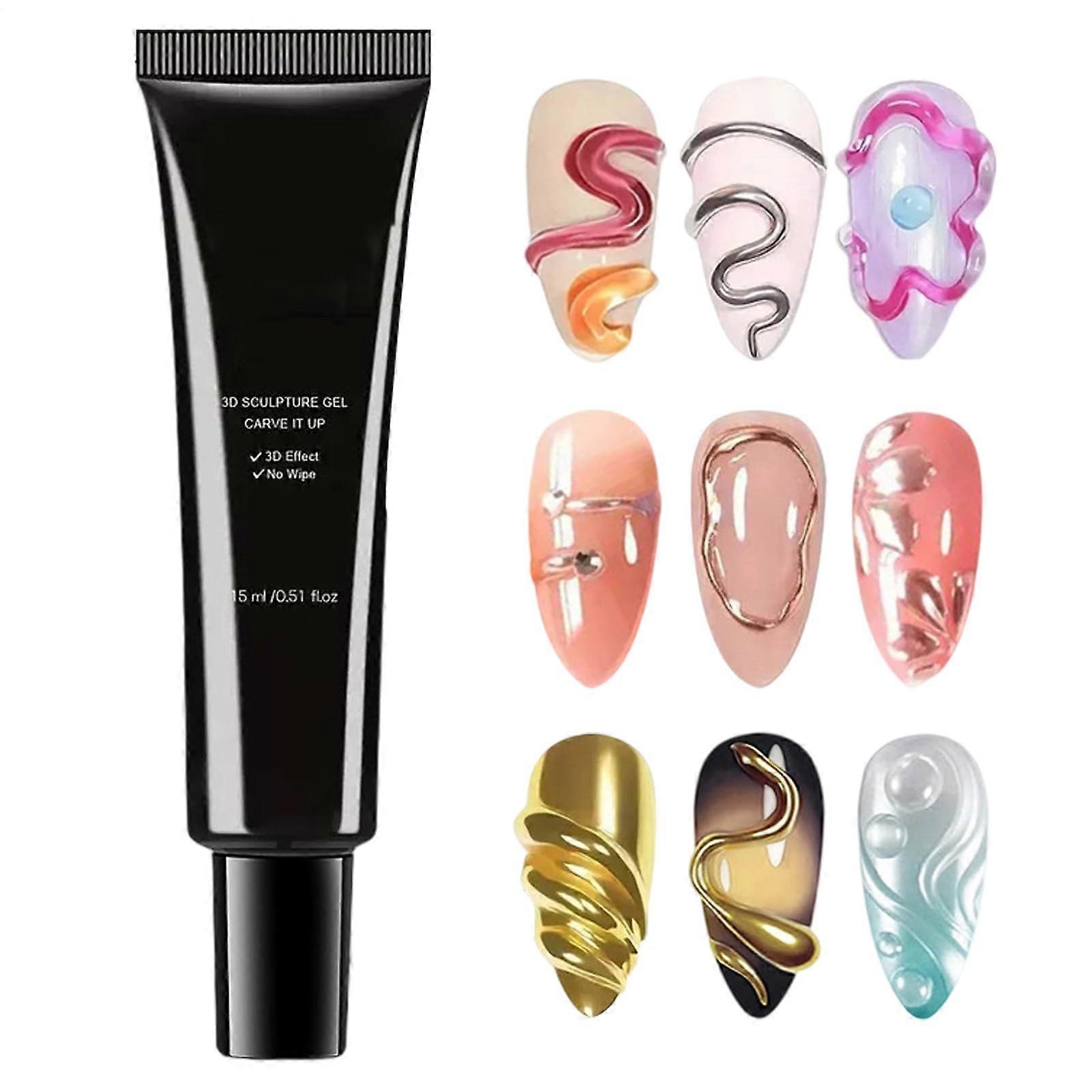 LongLasting Builder Gel for Nails with Precise Sculpting Control, Versatile 3D Nail Art Design