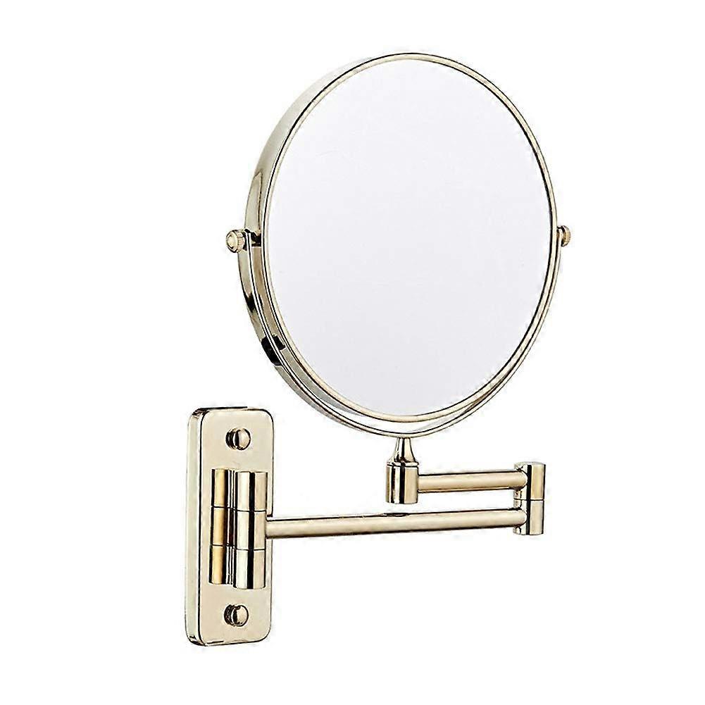 8 Inch Double Sided Wall Mounted Makeup Mirror with 3X Magnification and Adjustable Arm