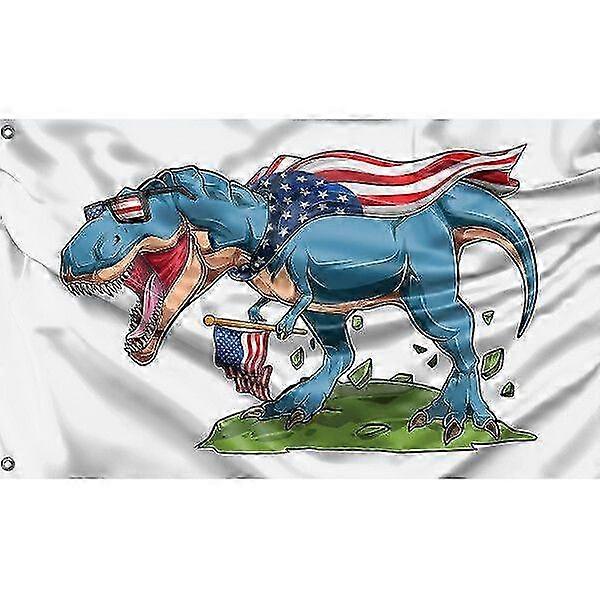 T-rex Dinosaur With American Flag Pattern 108