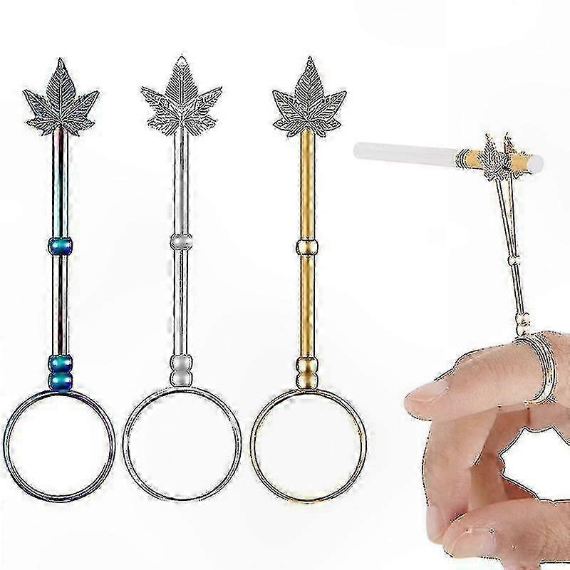 Maple Leaf Smoking Ring Personality Ring Cigarette Holder Rough Cigarette Holder