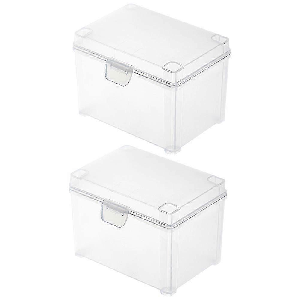 Card Organizer Box Small Plastic Containers for Storage 8Pcs Transparent