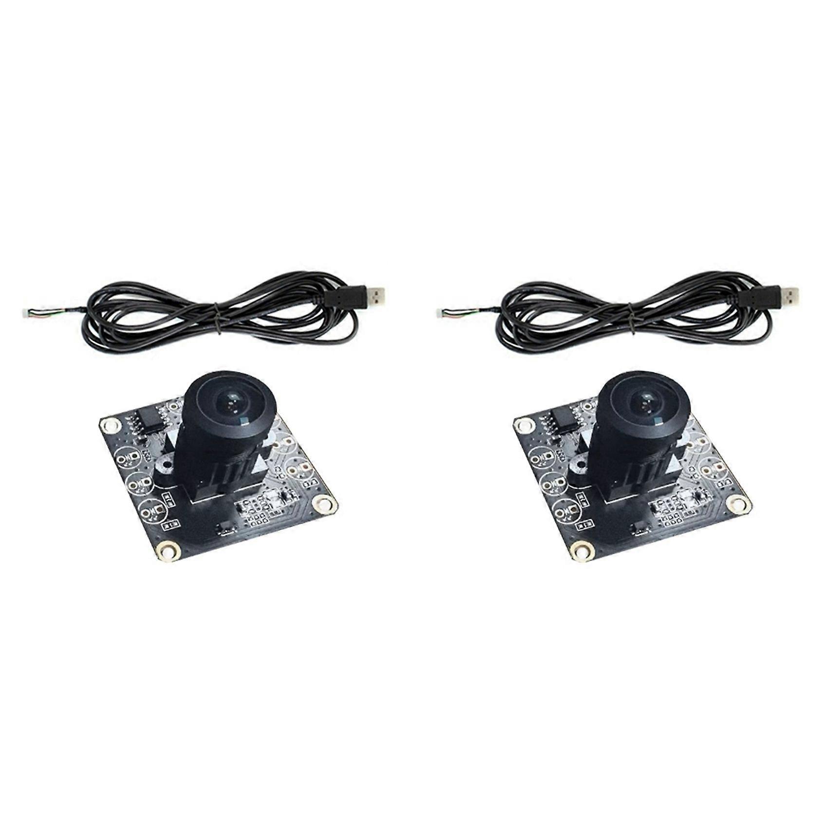 2X OV9732 USB Camera Module Board 160 Degree 32x32mm Face Recognition Image Acquisition for Raspberry Pi Camera 2M Cable