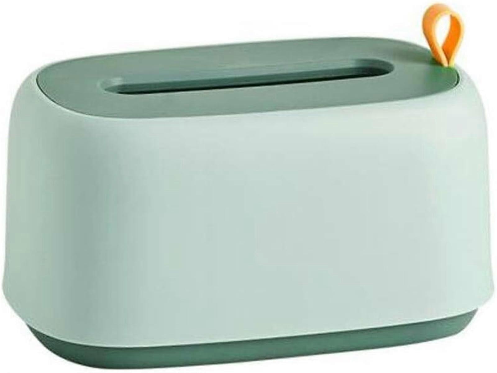 Wall Mounted Tissue Box with Spring Paper Dispensing, Rustproof Bathroom Toilet Paper Holder