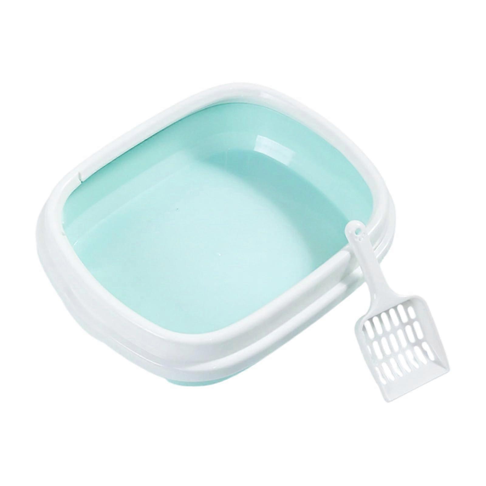 Cat Litter Box with Odor Containment and Splash Proof Design for Multiple Cats, Detachable Plastic