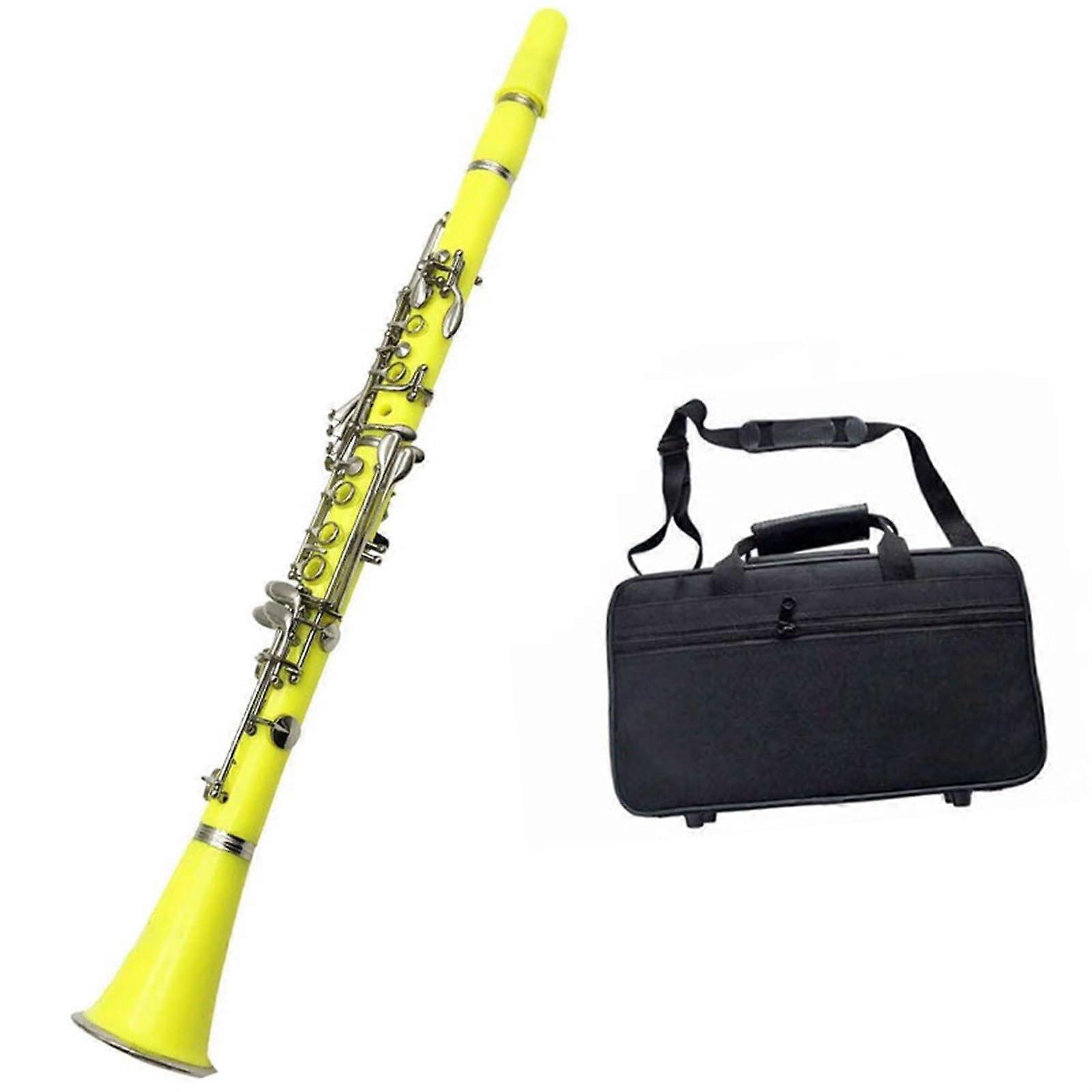 B Flat Student Clarinet with 17 Silver Plated Keys, BeginnerFriendly Key System, Durable for School Band