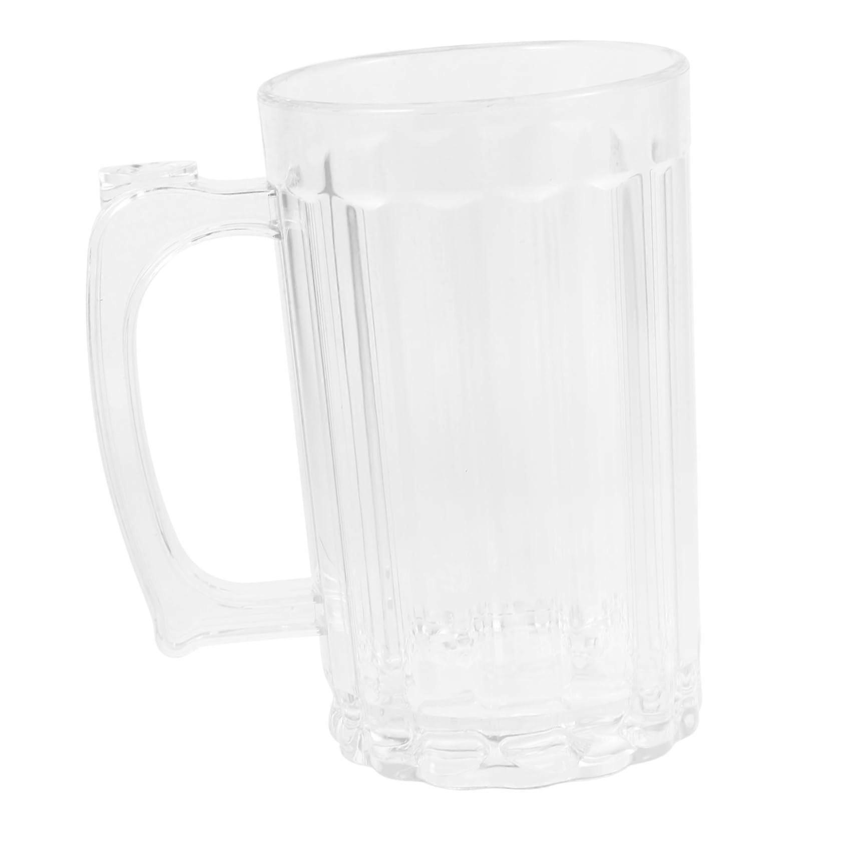 Large Acrylic Beer Mug with Ergonomic Handle for Parties Weddings and Versatile Drinks