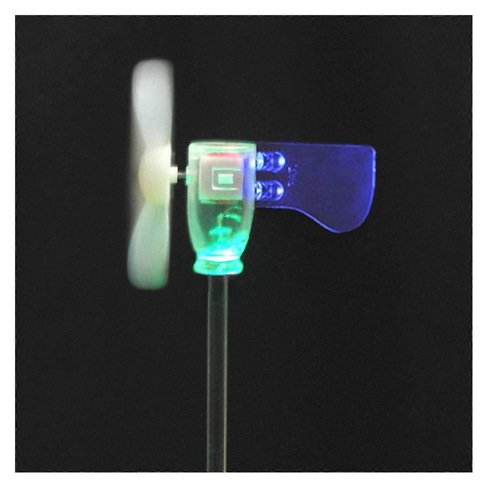 Mini Wind Turbine Generator with Triple LED Display, DIY Wind Energy Educational Kit for Classroom