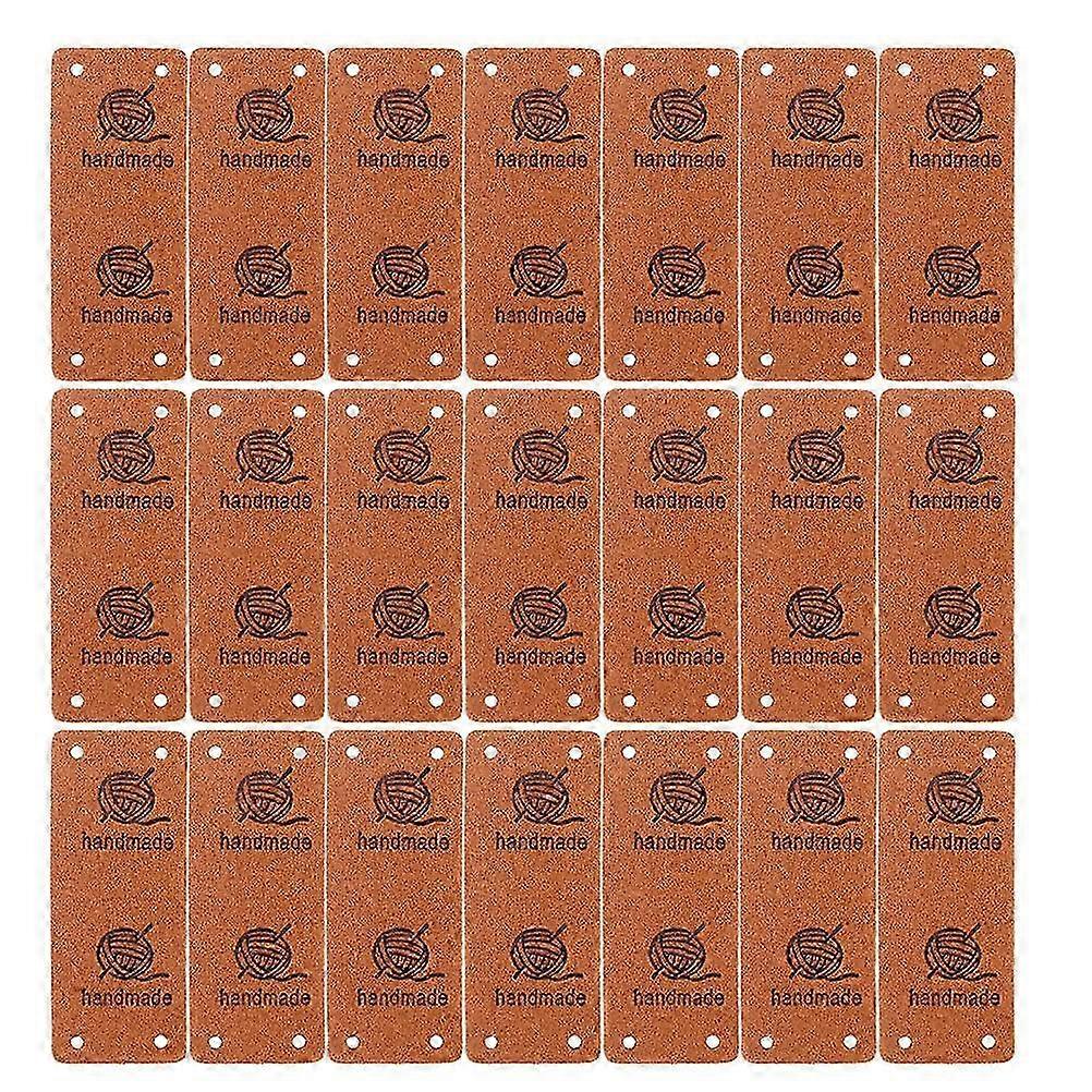 20Pcs Handmade Brown Labels for Decoration with Embossed Tags