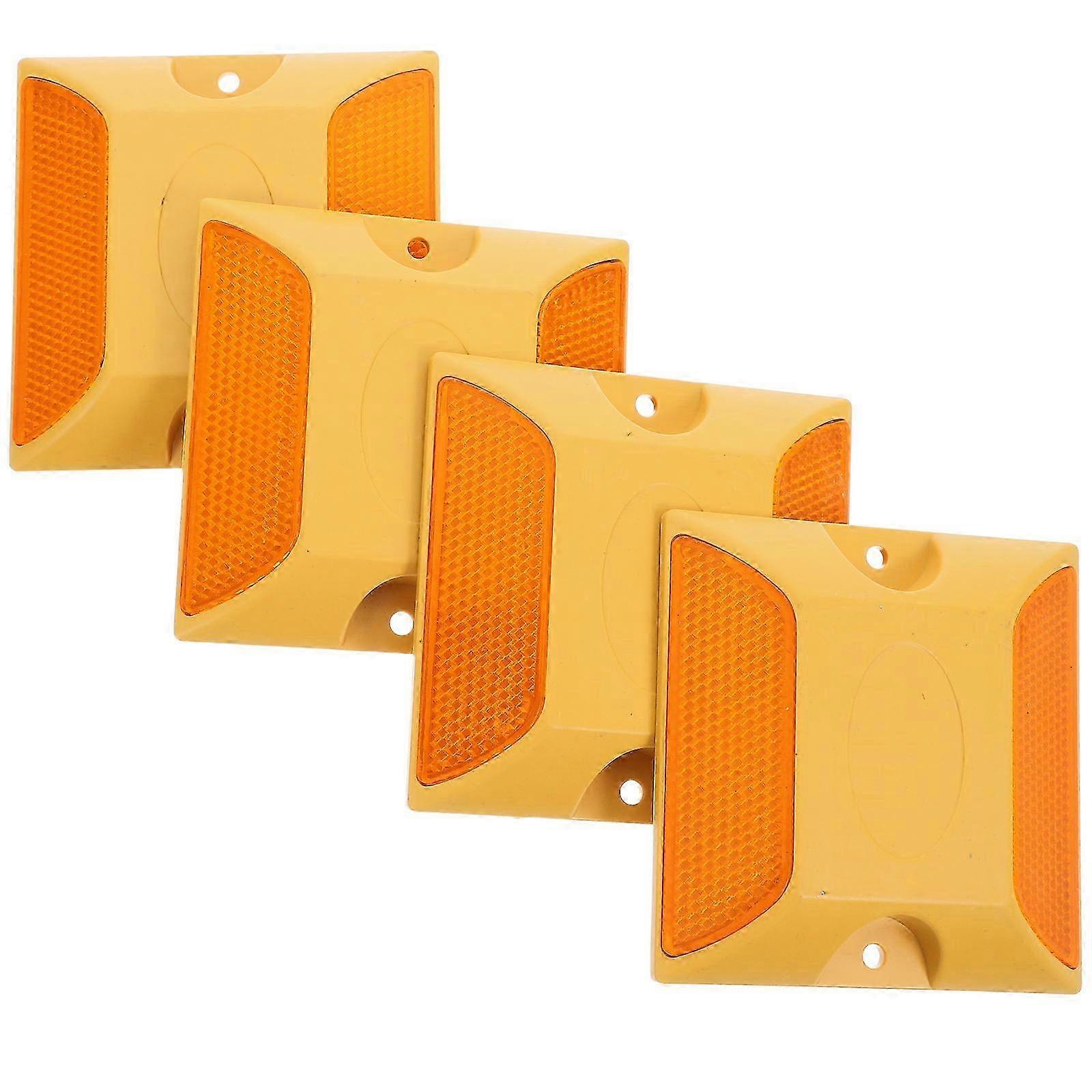 Plastic Road Markers for Decoration 4Pcs Reflective Pavement Studs