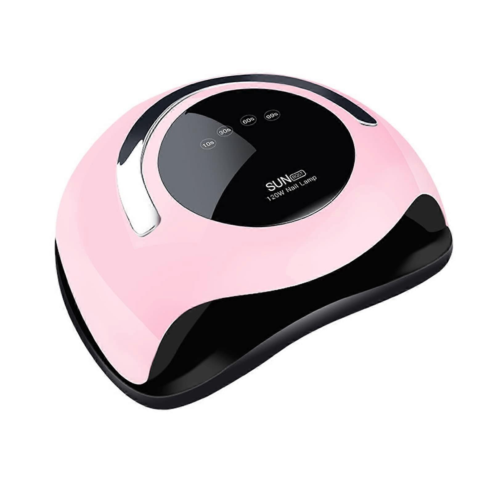 120W UV LED Nail Lamp with 36 Beads, Fast Gel Curing, Infrared Sensor, 4 Timer Modes, Red