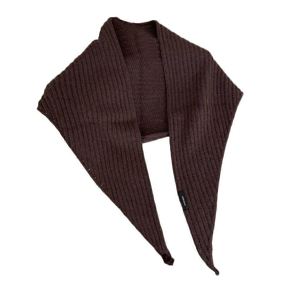 Écharpe d'hiver en laine tricotée, multifonctionnelle, douce et triangulaire, chaude, style britannique et coréen, châle pour femme