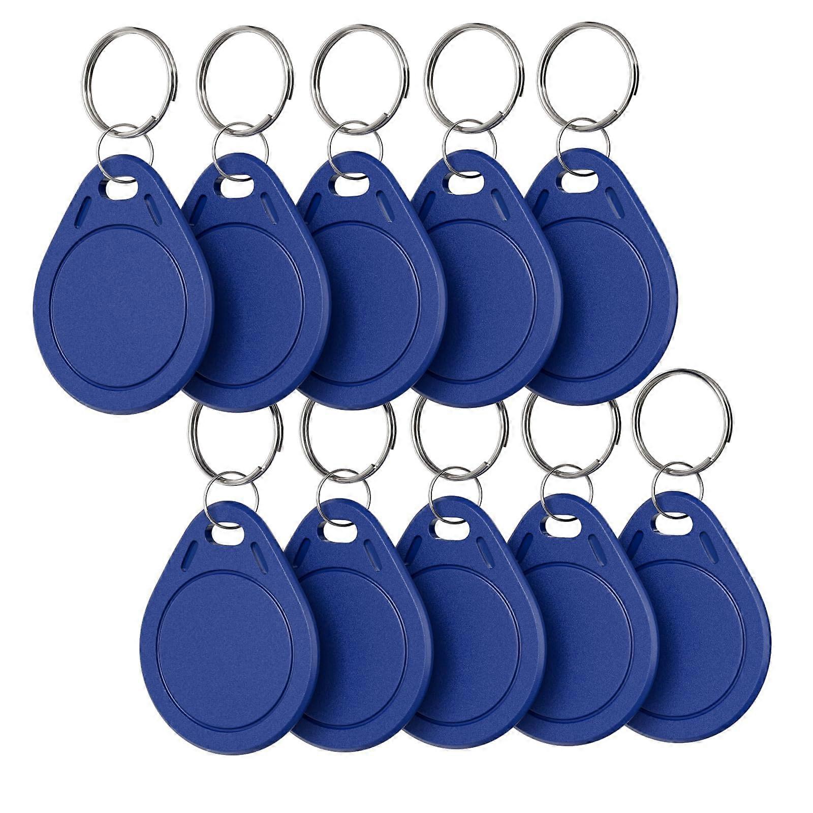 10pcs Blue T5577 Rewritable RFID Key Fobs 125kHz Programmable Tags for Keyless Entry Access Control