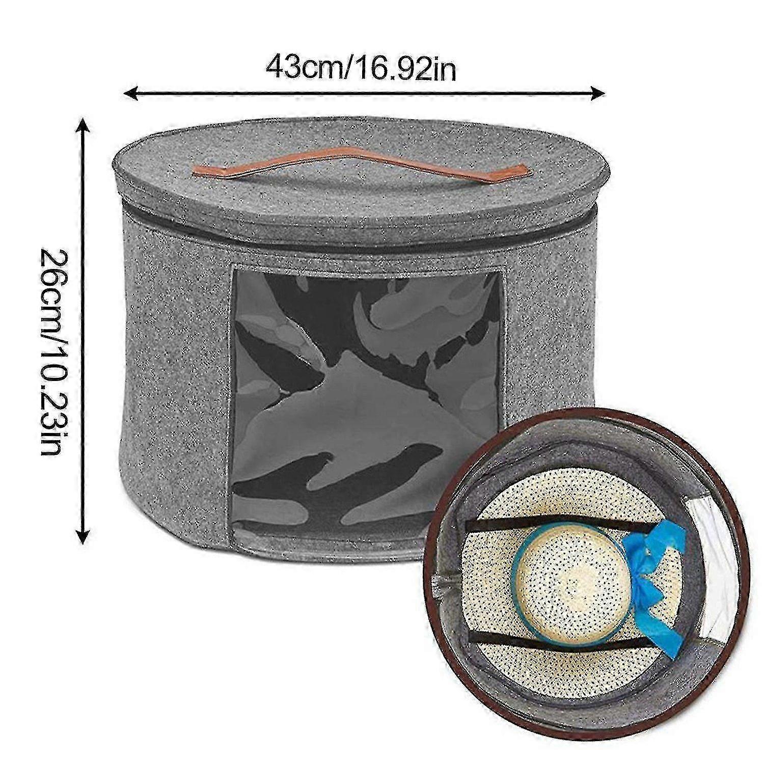 Large hat storage box with dust-proof design for hats