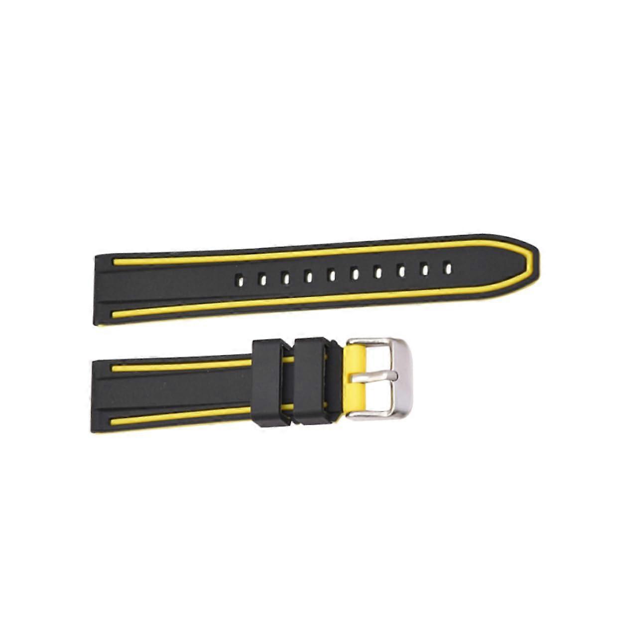 TwoColor Silicone Watch Band 22mm Replacement Strap for S3 Smartwatch Adjustable Secure Fit