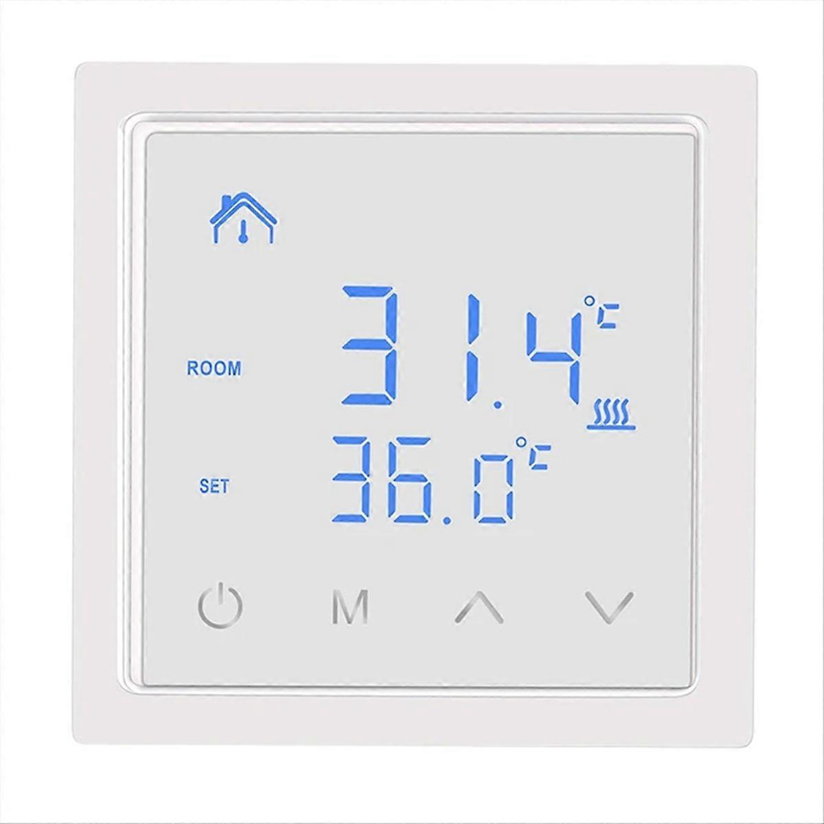 Smart Thermostat 16A Floor Heating Temperature Controller White