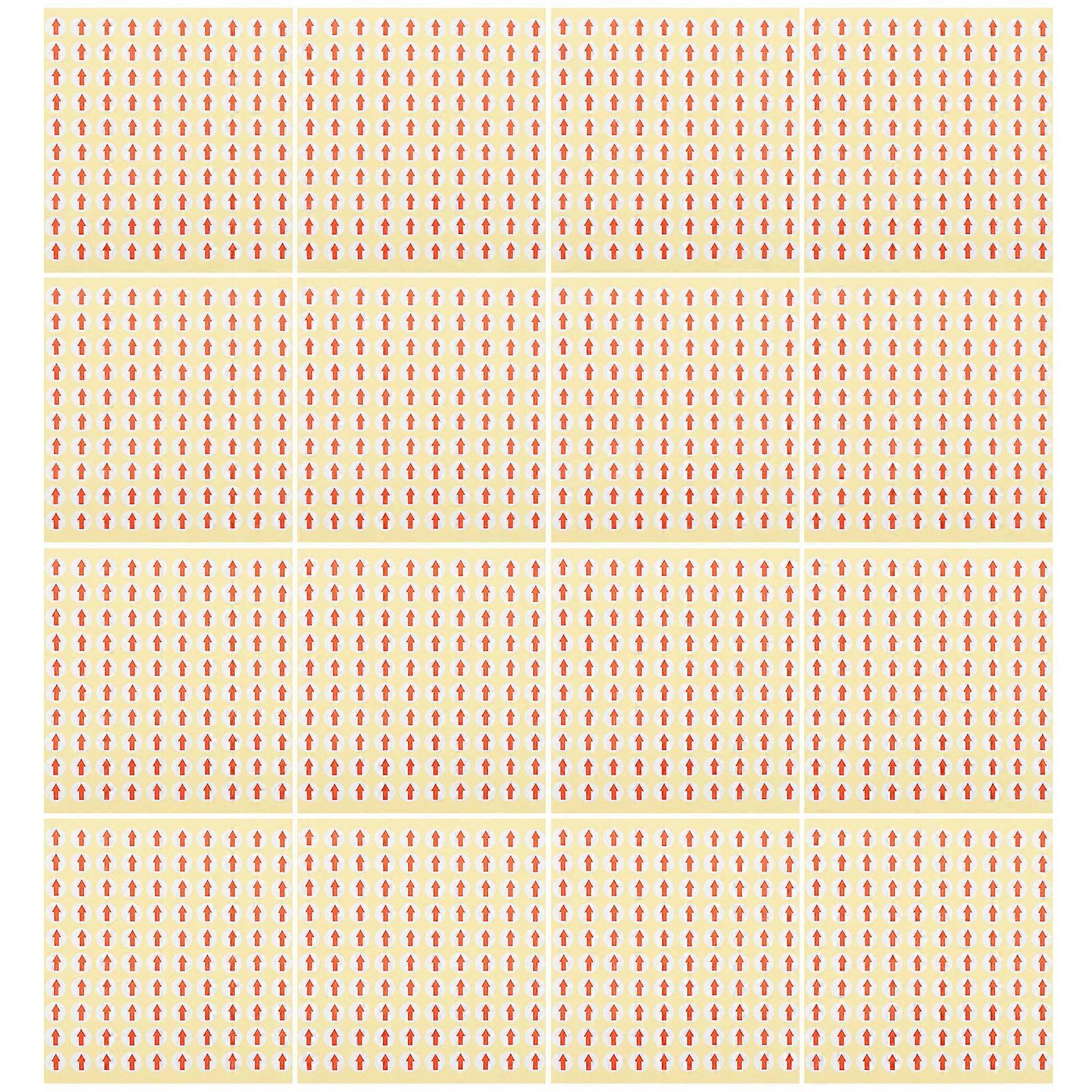 Red Arrow Sticker Labels for Marking with 38400Pcs Self Adhesive Removable Dots