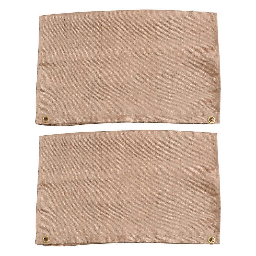 Khaki Fire Resistance Blanket for Barbecue Use 2Pcs Set