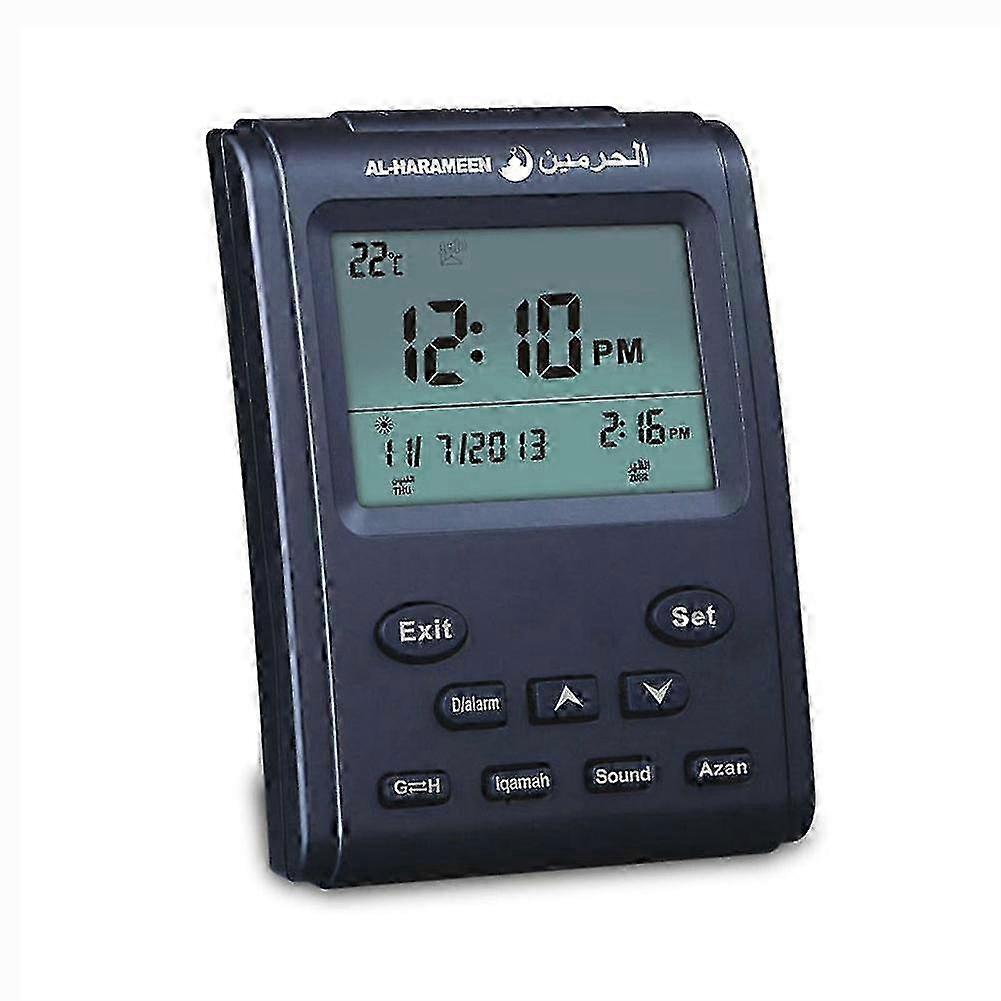 Desk Alarm Clock for Islamic Prayer with Azan Function LCD Display
