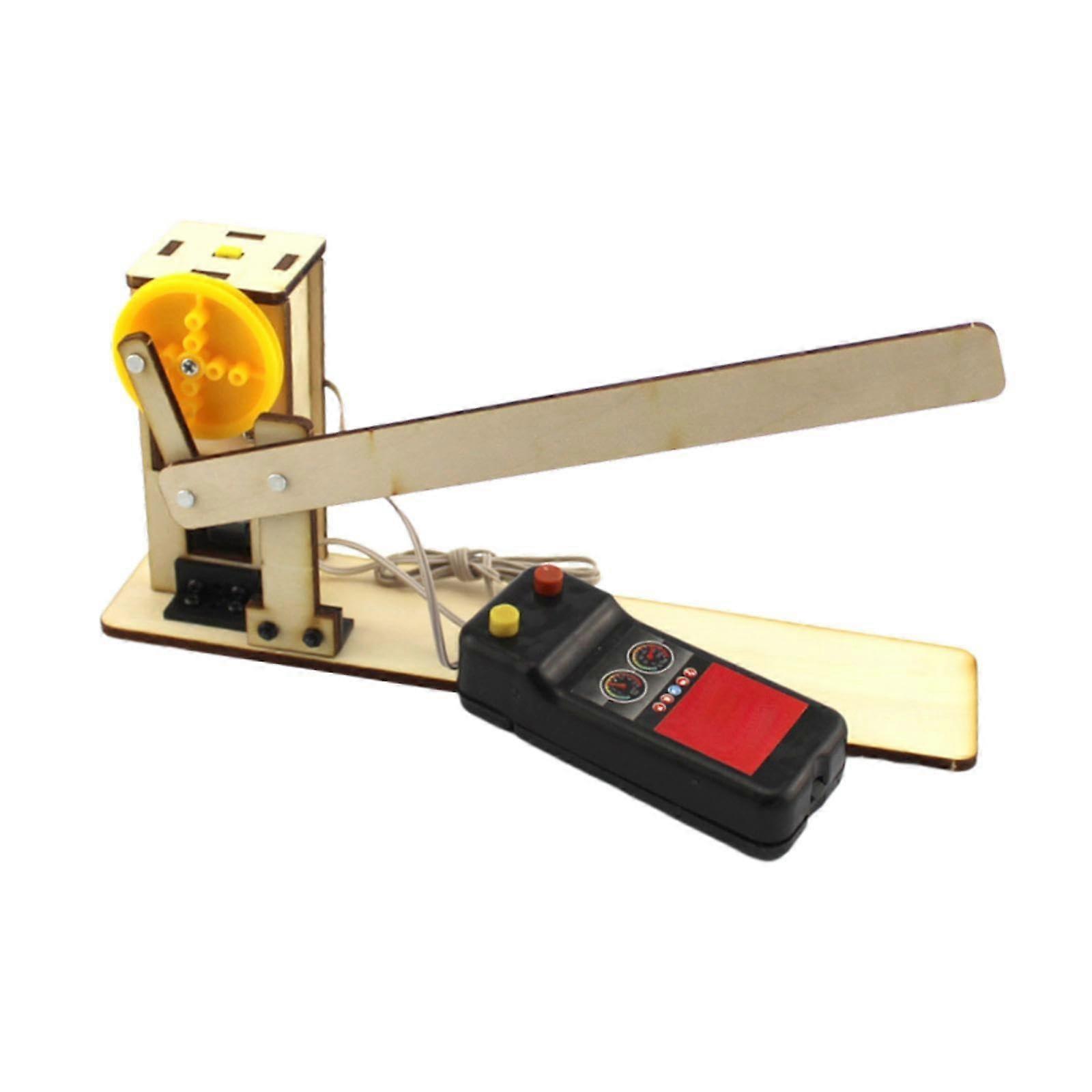 STEM Educational Toy Wooden 3D Puzzle Kit with Electric Gate Model for Interactive Physics Learning