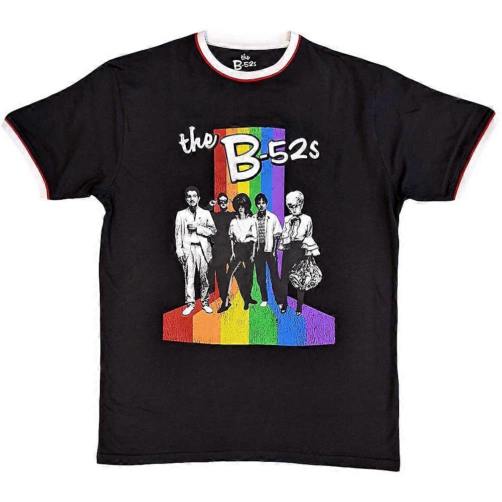 The B52's Rainbow Stripes Ringer T Shirt