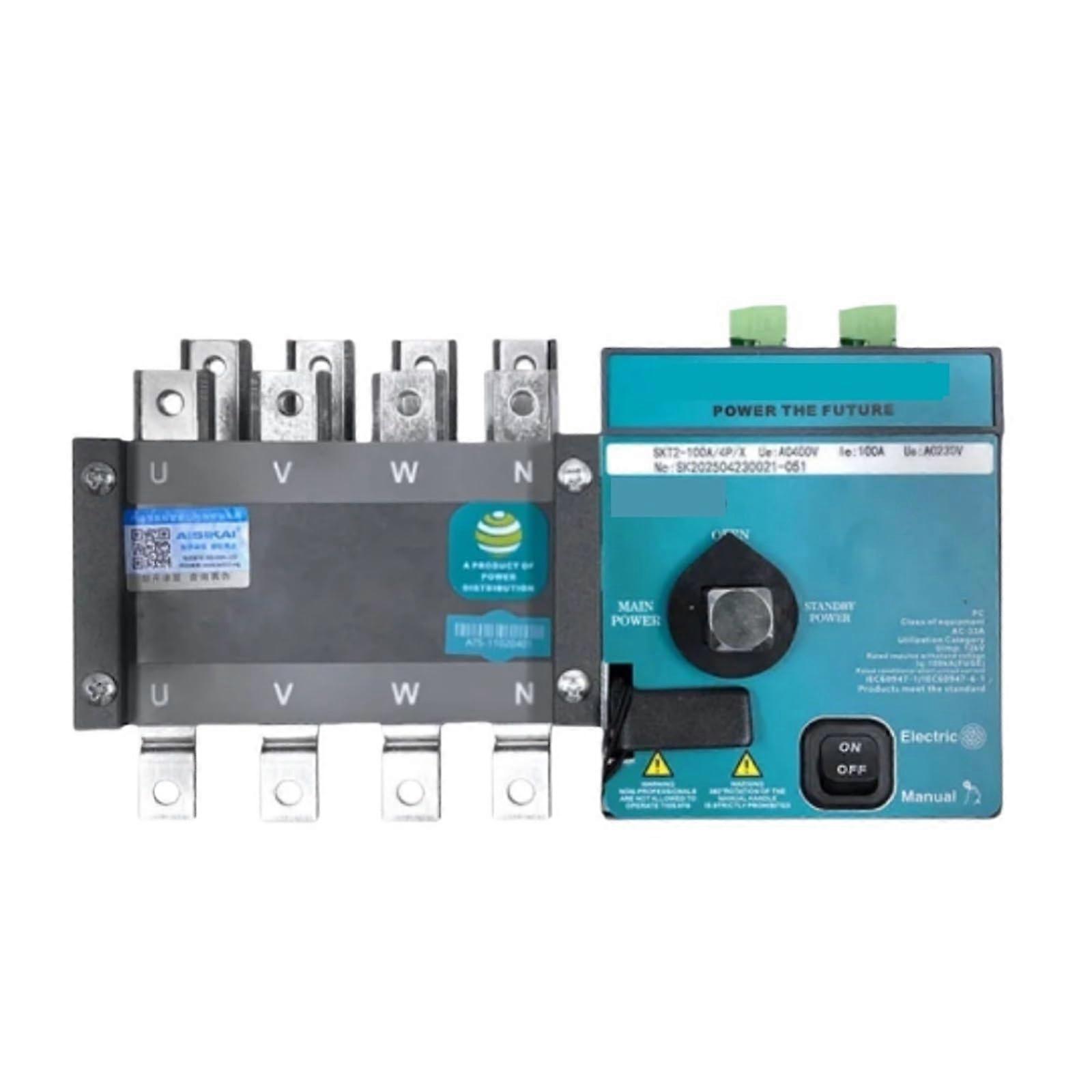 160A 4 Pole Automatic Transfer Switch for Three Phase Generator, Durable Isolation Breaker