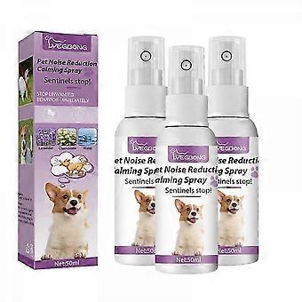3Pcs Calming Pheromone Spray for Dogs & Cats, Vet-Approved for Travel & Anxiety Relief