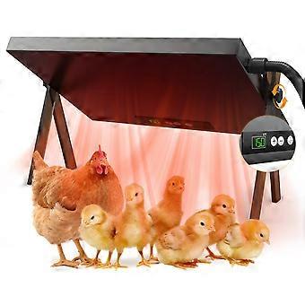 150W Chicken Coop Heater Radiant Heat Panel with Adjustable Stand, Energy Efficient Black Finish for Poultry and Pets