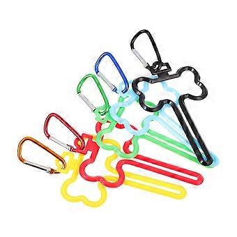 5pcs Pet Garbage Bag Fixation Clamps Dog Poop Bag Holders Pet Poop Pouches Clips